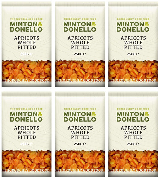 6 x Minton & Donello Apricots Whole Pitted - 250g