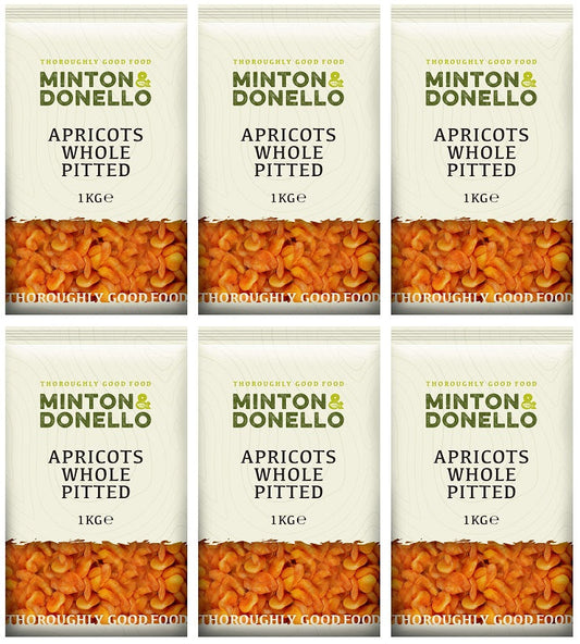 6 x Minton & Donello Apricots Whole Pitted - 1000g