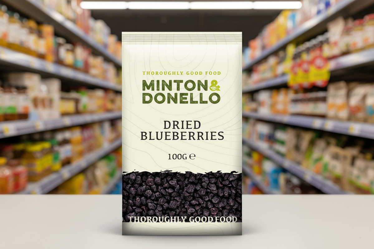 6 x Minton & Donello Dried Blueberries - 100g