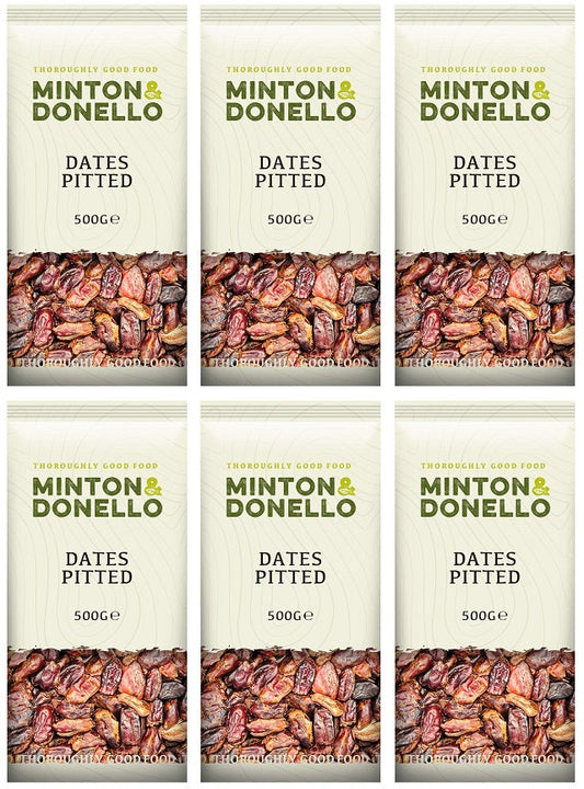 6 x Minton & Donello Pitted Dates - 500g