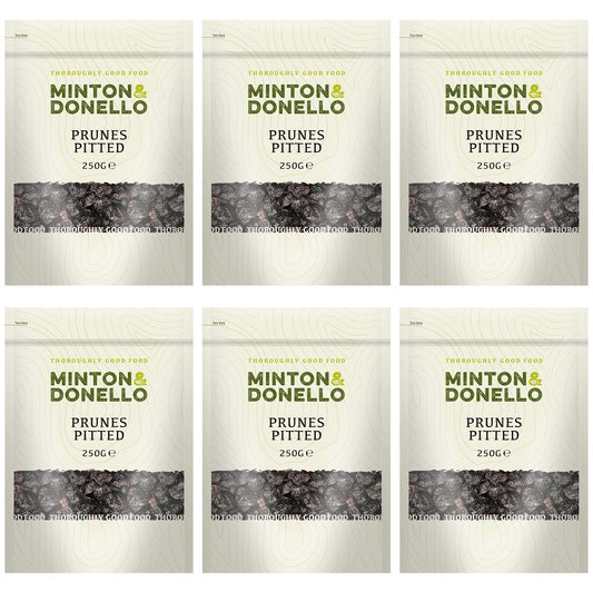 6 x Minton & Donello Prunes Pitted - 250g