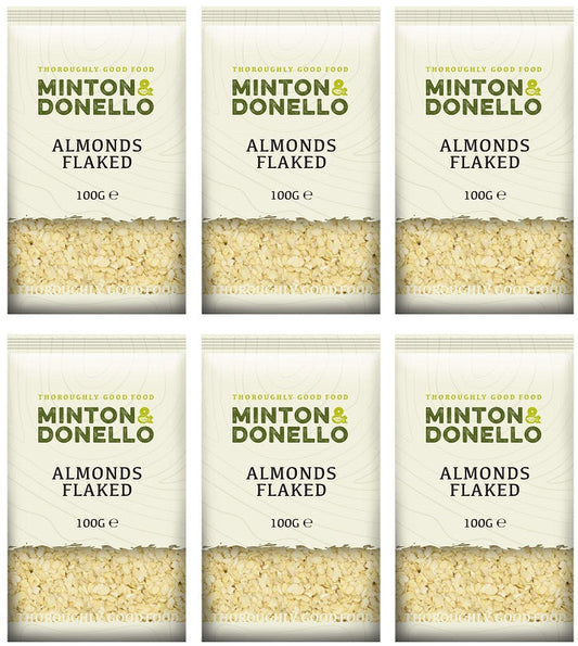 6 x Minton & Donello Almonds Flaked - 100g