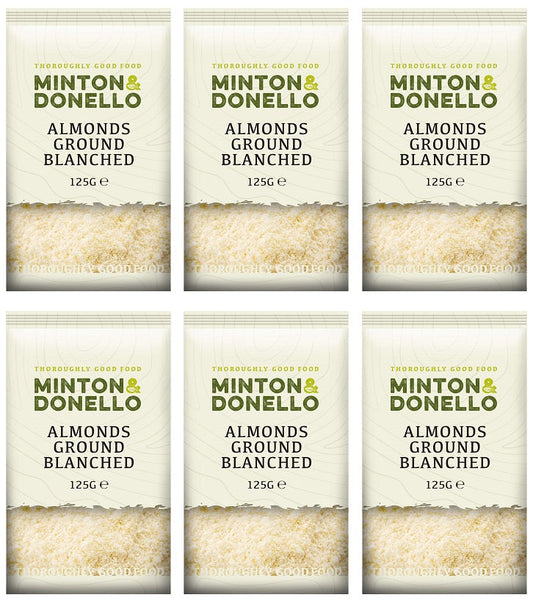 6 x Minton & Donello Almonds Ground Blanched - 125g