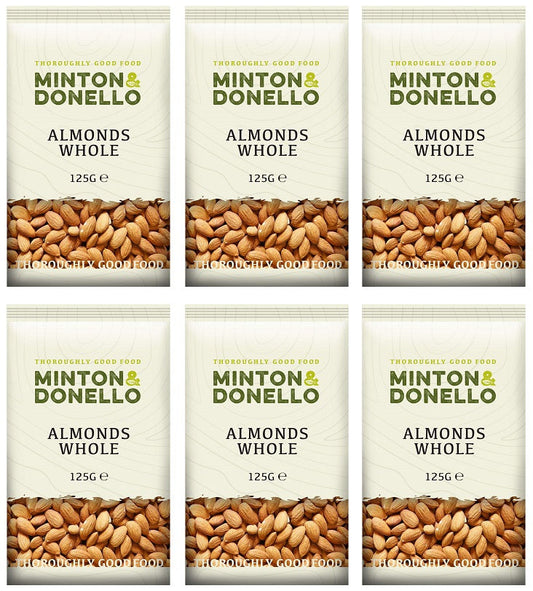 6 x Minton & Donello Almonds Whole - 125g