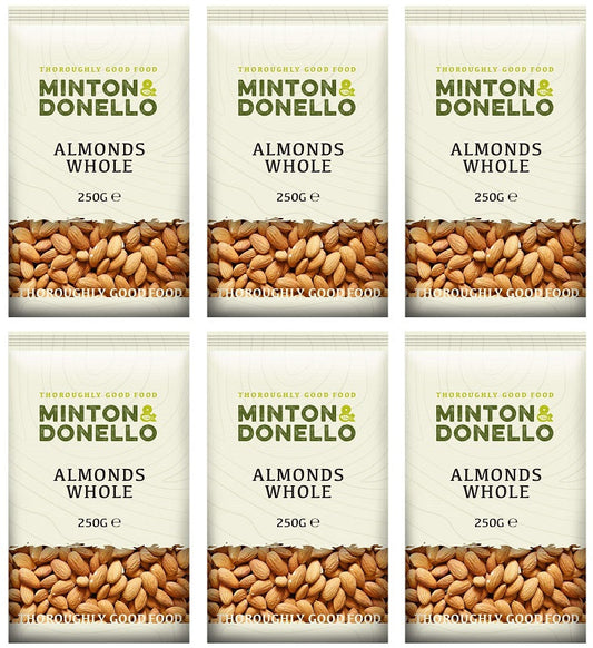 6 x Minton & Donello Almonds Whole - 250g