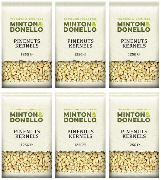 6 x Minton & Donello Pinenuts Kernels - 125g