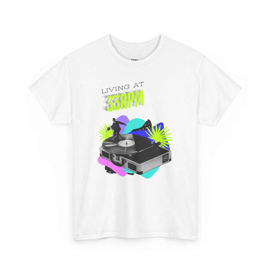 'Living at 33rpm' Flouro Men's T-Shirt