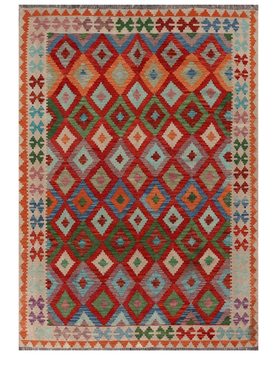 Maimana Afghanistan Kilim Rug - 283 x196 cm