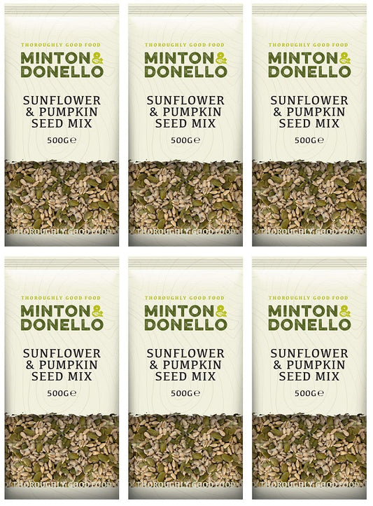 6 x Minton & Donello Sunflower & Pumpkin Mix - 500g