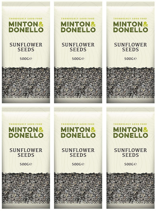 6 x Minton & Donello Sunflower Seed - 500g