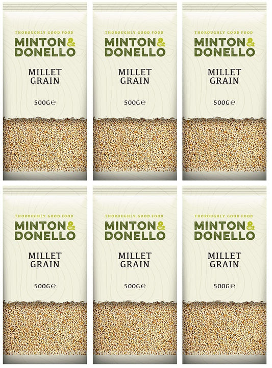 6 x Minton & Donello Millet Grain - 500g