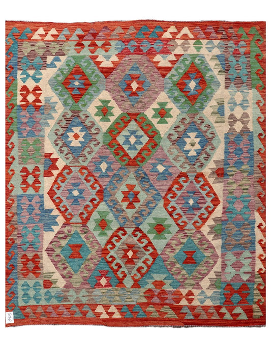 Maimana Afghanistan Kilim Rug - 194 x162 cm