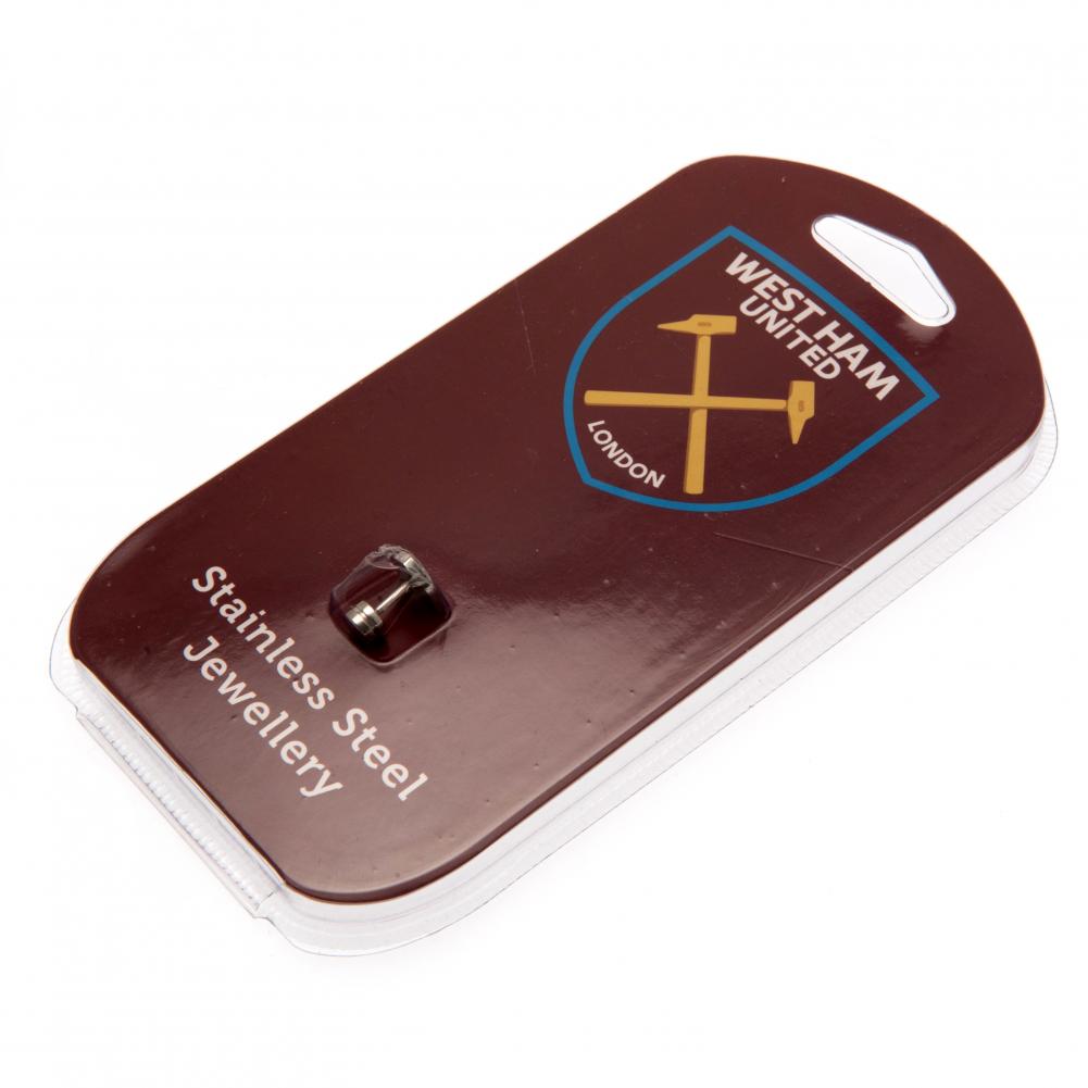 West Ham United FC Stainless Steel Cut Out Stud Earrings