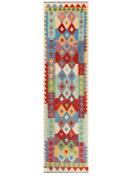 Maimana Afghanistan Kilim Runner - 300 x 80 cm
