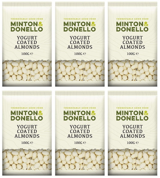 6 x Minton & Donello Yogurt Coated Almonds - 100g