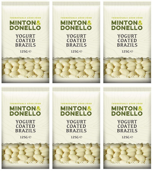 6 x Minton & Donello Yogurt Coated Brazils - 125g