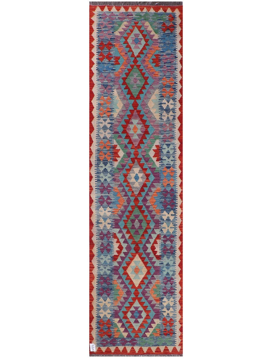 Maimana Afghanistan Kilim Runner - 295 x 78 cm