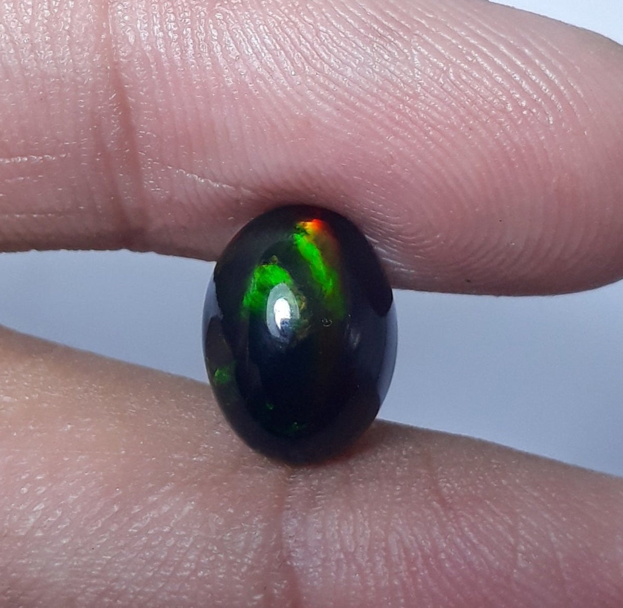 3.1ct Opal for Sale - Black Fire Opal - October Birthstone - 12x9mm
