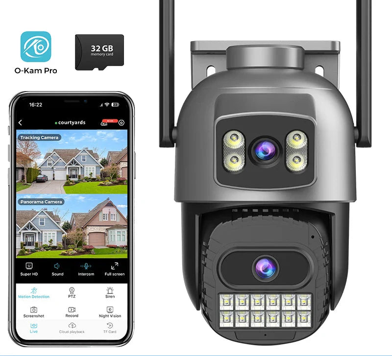 Camera Outdoor Auto Tracking Multi Screens 5X Digital Zoom PTZ Security Protection