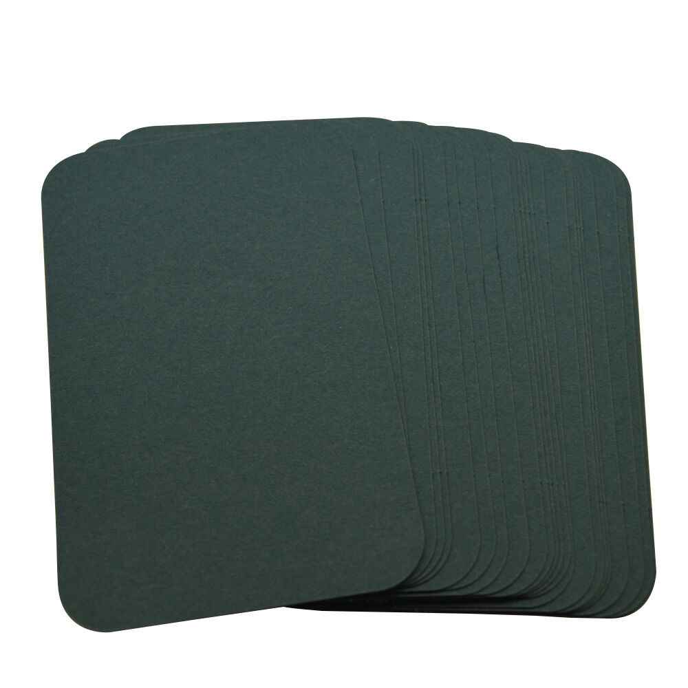 50 x Teal Rounded Corner Blank Business Cards – 260gsm – Stamp, Write or Print