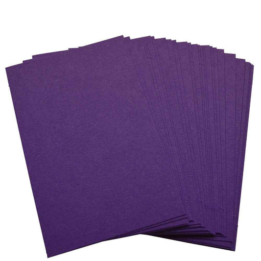 50 x Purple Blank Business Cards – 260gsm – Stamp, Write or Print Your Own