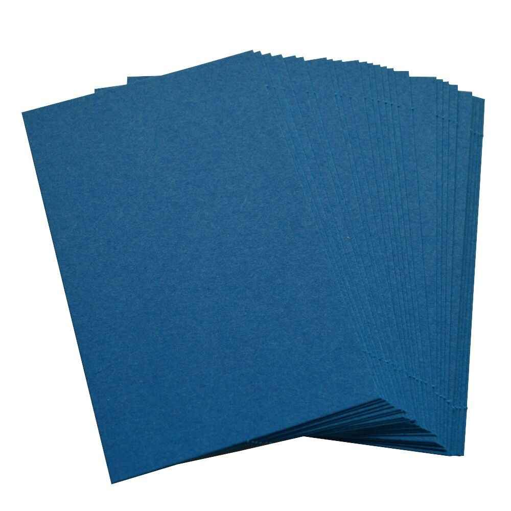 50 x Ocean Blue Blank Business Cards – 260gsm – Stamp, Write or Print Your Own