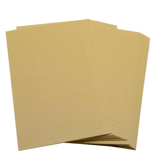 50 x Linen Ivory Blank Business Cards – 260gsm – Stamp, Write or Print Your Own