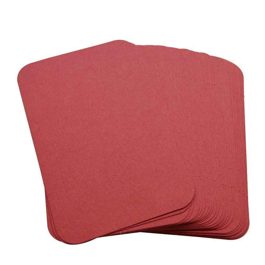 50 x Hot Pink Rounded Corner Blank Business Cards – 260gsm – Stamp, Write