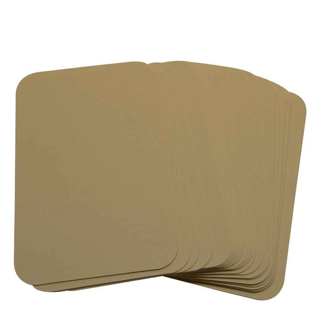 50 x Ivory Rounded Corner Blank Business Cards – 250gsm – Stamp, Write or Print