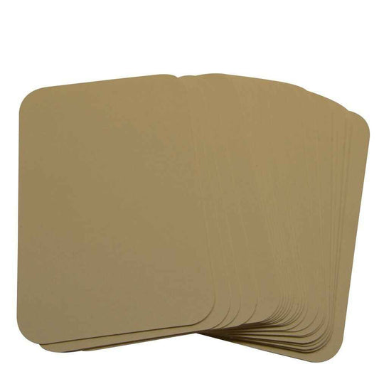 50 x Ivory Rounded Corner Blank Business Cards – 250gsm – Stamp, Write or Print