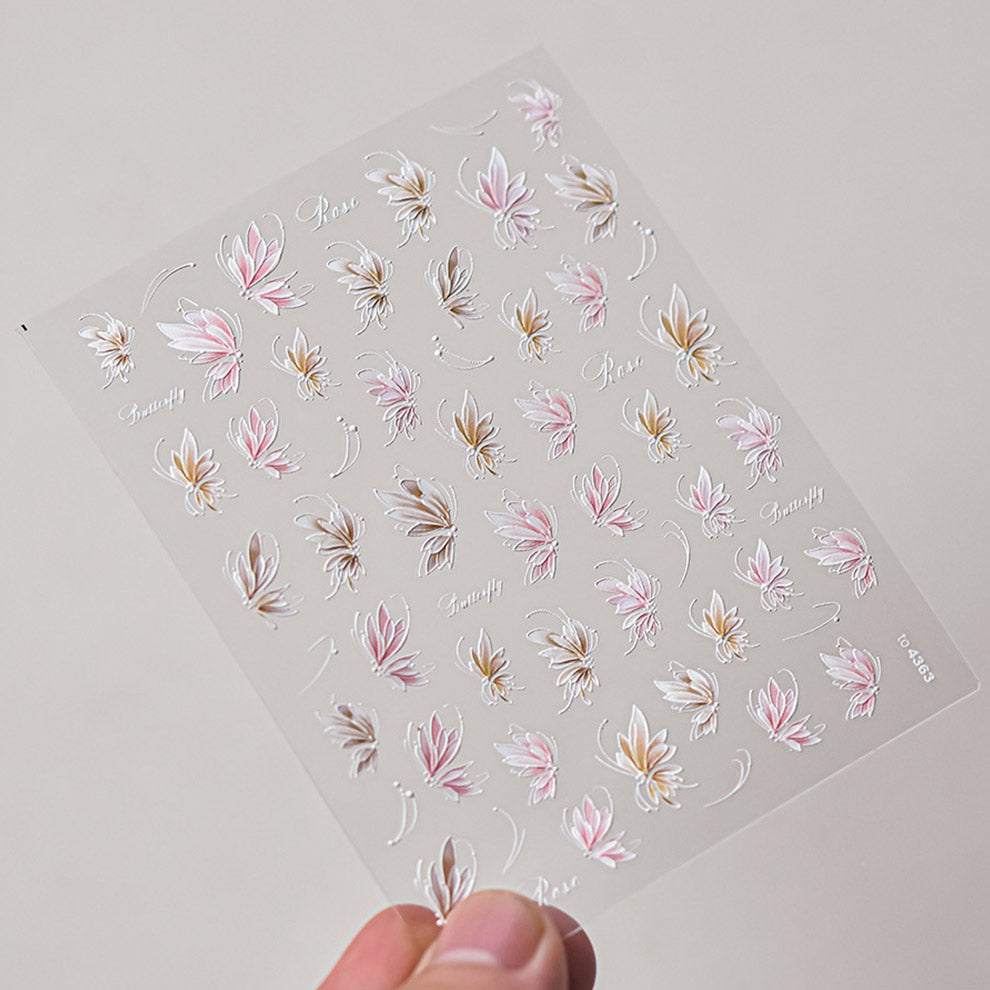 Hello Claws | Pink Flower 5D Nail Deco Sticker
