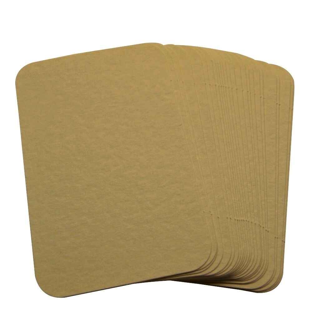 50 x Hammered Ivory Rounded Corner Blank Business Cards, 260gsm, Stamp, Write