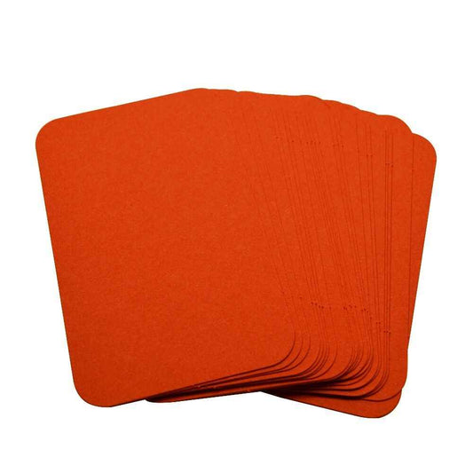 50 x Red Rounded Corner Blank Business Cards – 260gsm – Stamp, Write or Print