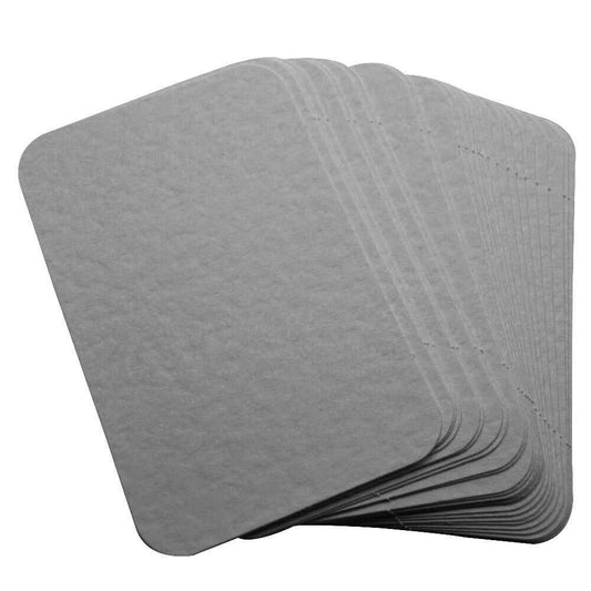 50 x Hammered White Rounded Corner Blank Business Cards, 260gsm, Stamp, Write