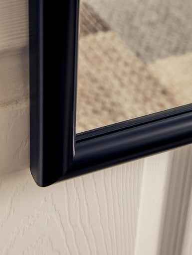 Mize Black Plastic Frame Over Door Mirror