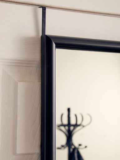 Mize Black Plastic Frame Over Door Mirror