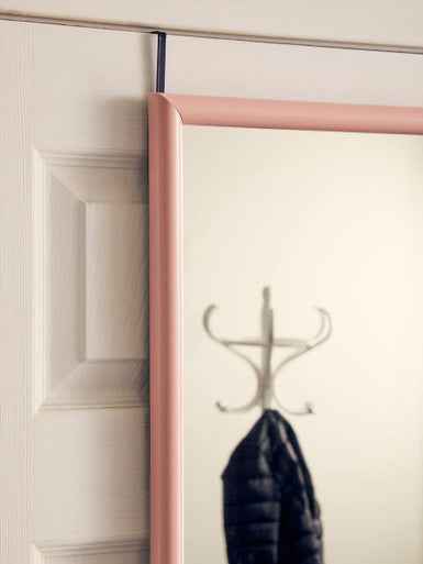 Mize Pink Plastic Frame Over Door Mirror