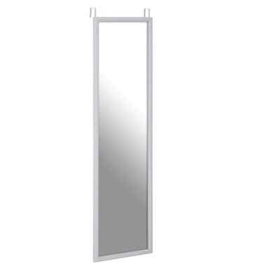 Mize White Plastic Frame Over Door Mirror
