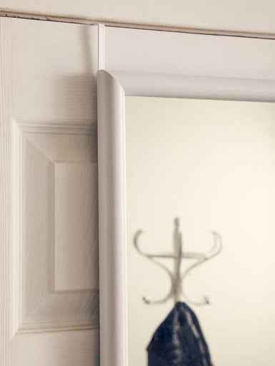 Mize White Plastic Frame Over Door Mirror