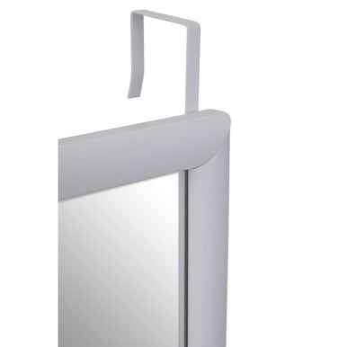 Mize White Plastic Frame Over Door Mirror