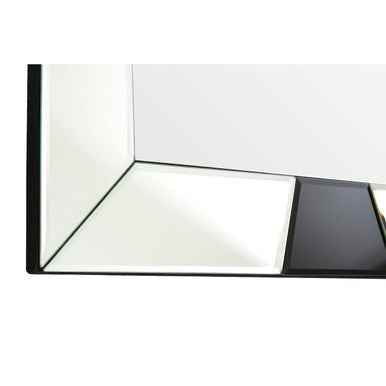 Milania Black And White Bevelled Border Wall Mirror