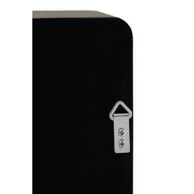 Bisha Small Black Wall Mirror With Gold Edge