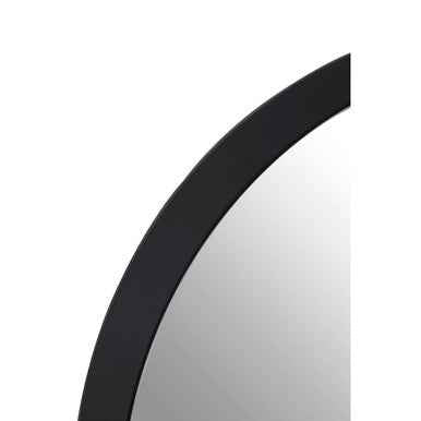 Athena Round Medium Black Wall Mirror