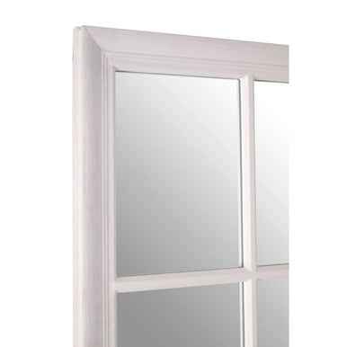 Hawthorne White Flat Wood Wall Mirror