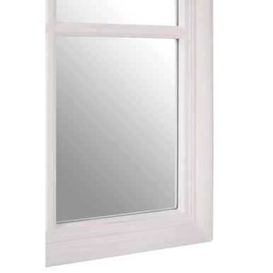 Hawthorne White Flat Wood Wall Mirror