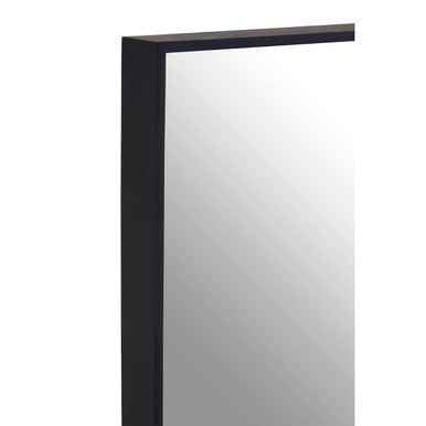 Loretta Matte Black Small Square Wall Mirror