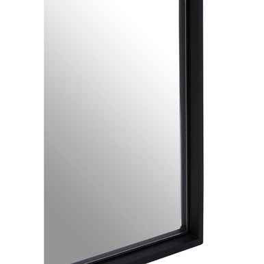 Loretta Matte Black Small Square Wall Mirror