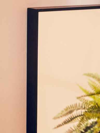 Loretta Matte Black Large Square Wall Mirror