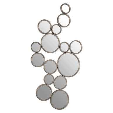 Zariah Large Silver Multi Circle Wall Mirror