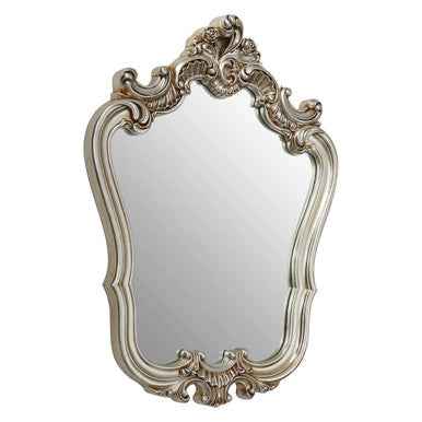 Adelere Champagne Finish Rose Crest Wall Mirror